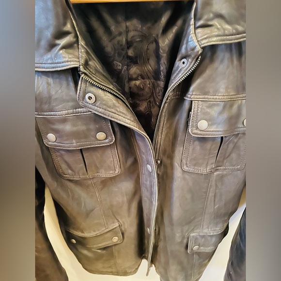 Real Leather Vintage Women's Jacket - Distressed Large - Picture 6 of 8
